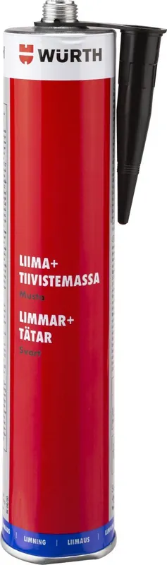 Liima- ja tiivistemassa musta 310ml Superhinta