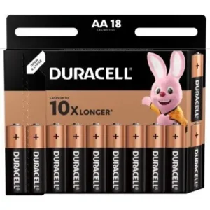 Duracell Basic LR6 AA -alkaliparisto (blisteri) 18 kpl, -Duracellakut AA18 Kausialennus
