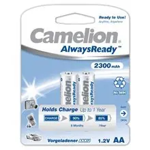 Tukkuhinta Camelion AlwaysReady Rechargeable Batteries paristot Ni-MH, AA/HR6, 2300 mAh, 2 kappaletta