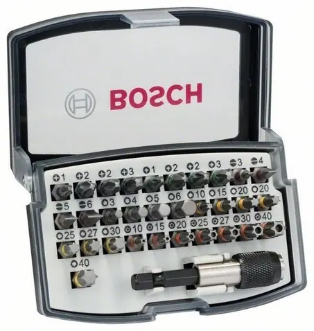 BOSCH PROFESSIONAL ruuvausteräsarja 32 osaa (erittäin kova ruuvauskärki, tarvikkeet porakoneelle ja ruuvimeisselille) Bestseller