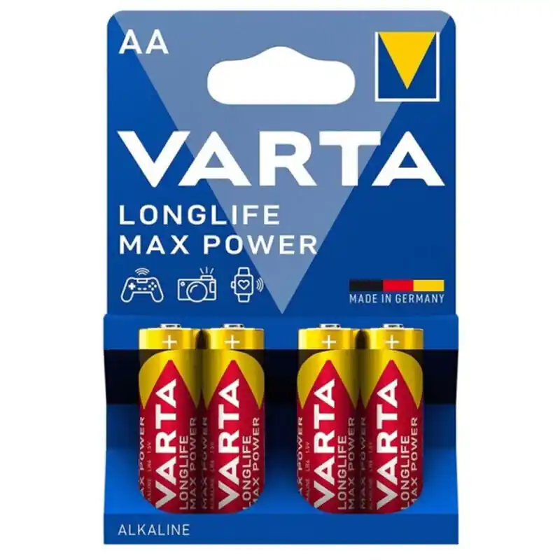 Aito Paristot ja akut Varta Max Power AA LR6, 4 kpl