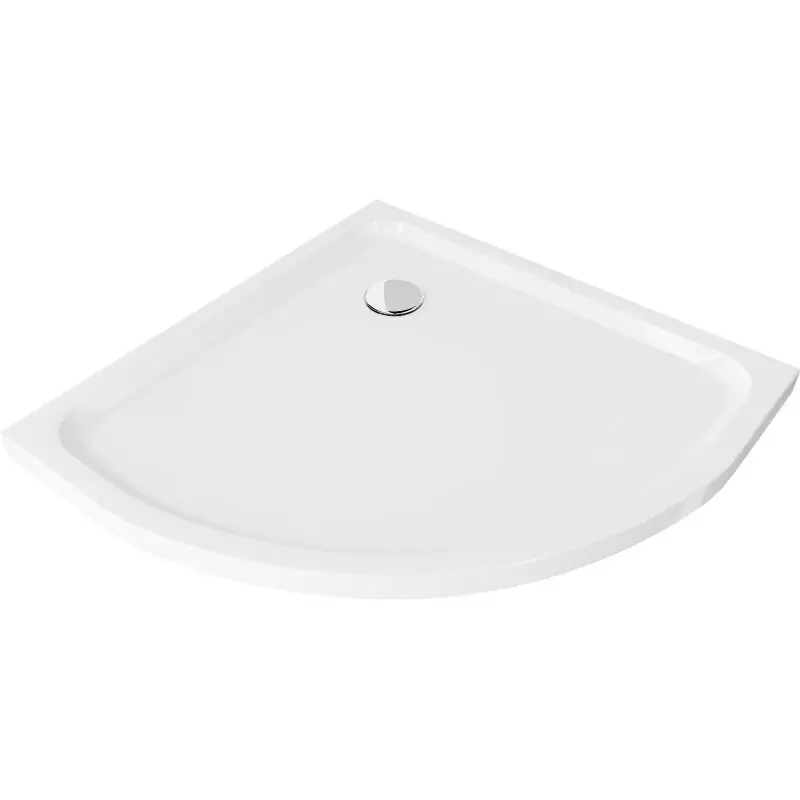 Mexen Flat puoliympyrän muotoinen suihkualusta slim 100 x 100 cm, valkoinen, krominen sifoni - 41101010 Bestseller