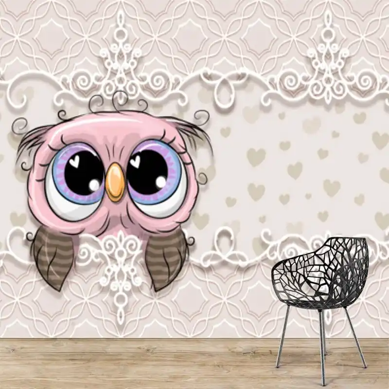 Heti Saatavilla Lasten valokuvataustakuvat - Pink owl