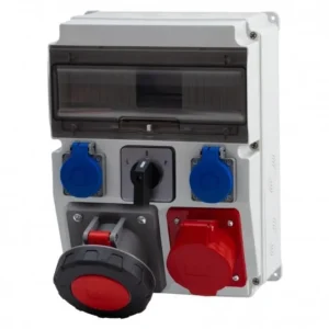 Caja-kytkinlaitteet 16A/5P, 63A/5P, 2x230V, L/P 12M IP65 Pikatoimitus