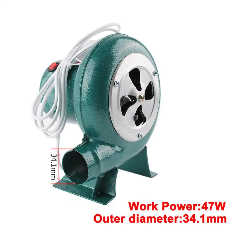 220V~240V kotitalouspuhallin Rauta Grillipuhallin Pieni keskipakopuhallin 30W 40W 60W 80W EU Plug adapter Vihreä grilliin Puuhella Tuulettimet ja puhaltimet Tarjoushinta