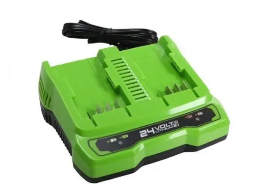 Greenworks dual socket laturi, 24V 4A, G24X2UC4 - 2933207 Lähetetään Heti