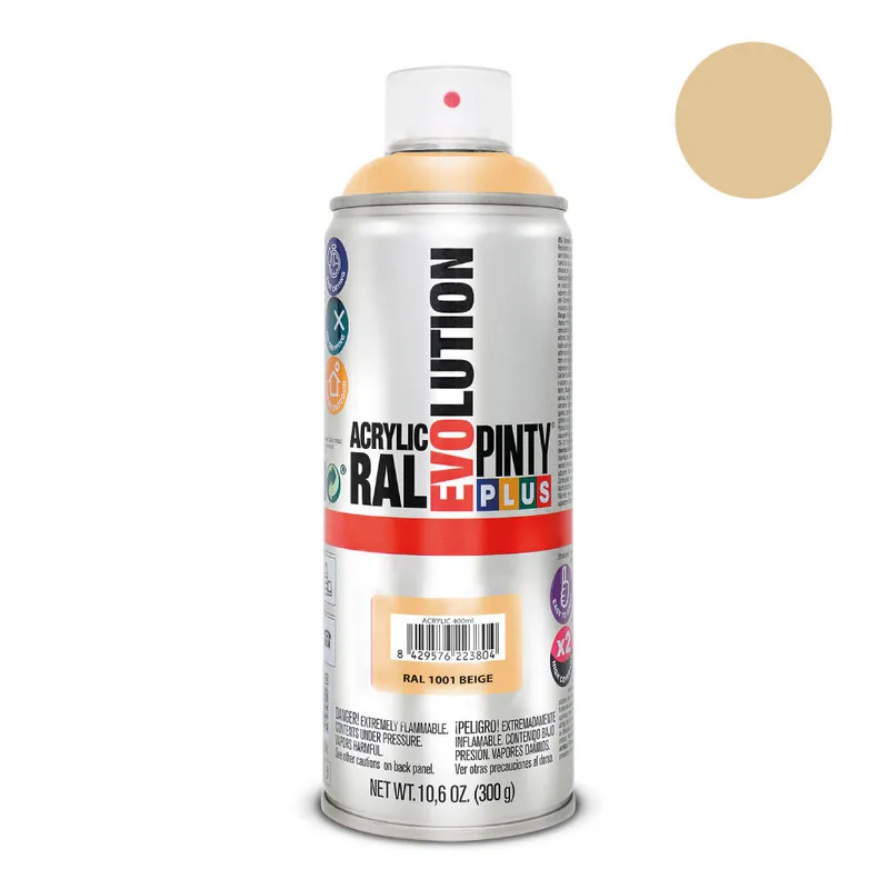 Aerosoli akryylimaali beige RAL 1001 PintyPlus Evolution 400ml Lähetetään Heti