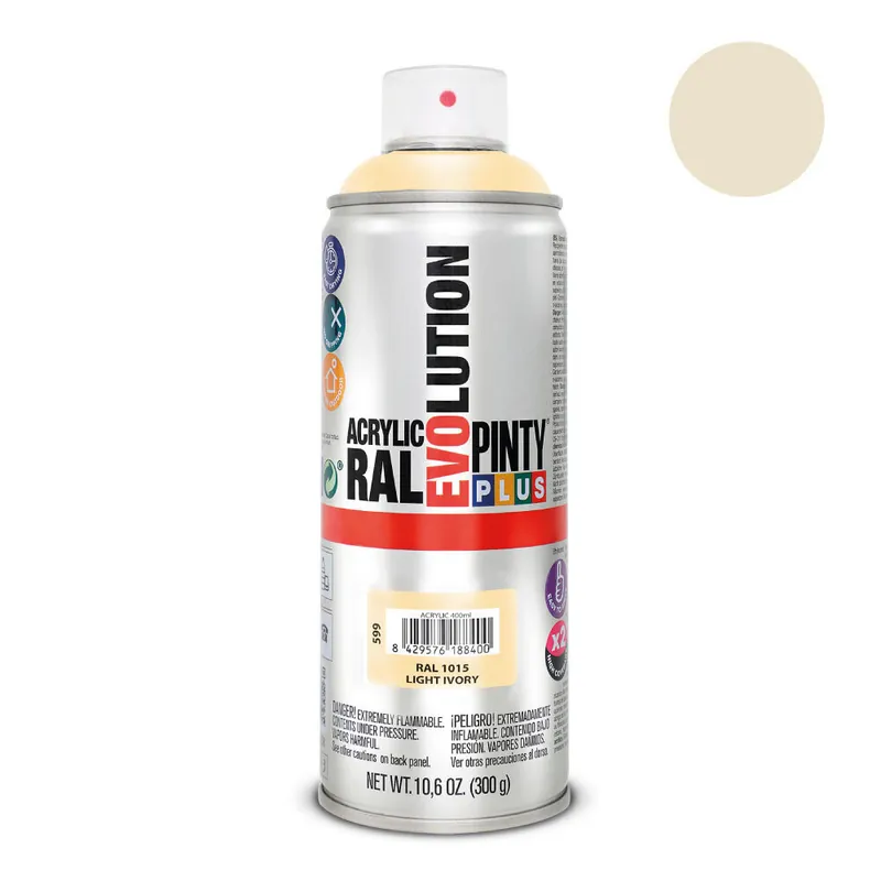 Aerosoli akryylimaali beige RAL 1015 PintyPlus Evolution 400ml Superhinta
