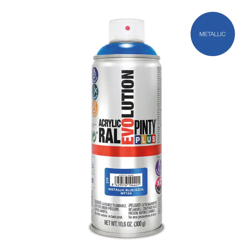 Viimeinen Mahdollisuus Akryylimaali metalliefektillä sininen PintyPlus Evolution 400ml