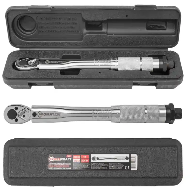 DYNAMETRINEN jakoavain 2-24Nm 1/4"" Todistus FK-1201 (52809) Suosittu