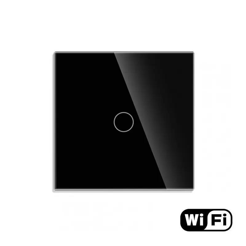 WiFi yksipiiriinen kosketuskytkin, musta 600W Viimeinen Mahdollisuus