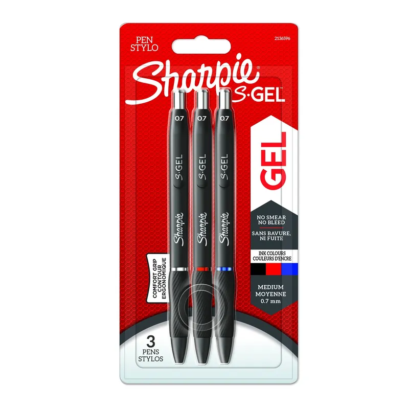 sharpie, geelikynä s-gel, värisekoitus, 3 kpl, 0,7 mm Pakollinen (Must-Have)