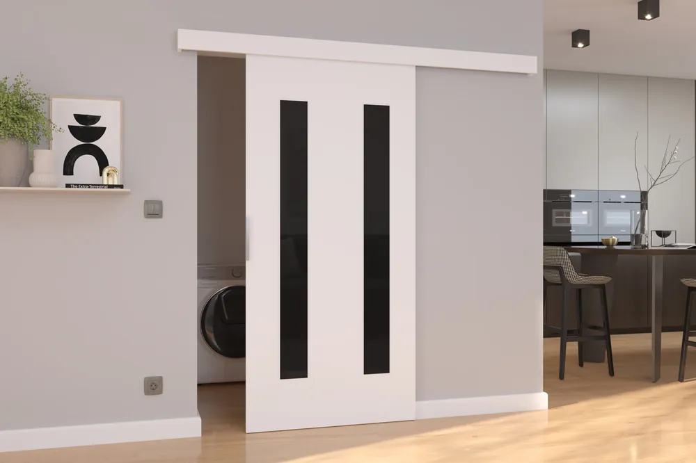 Liukuovet syvennykseen ADRK Furniture Hers 76, valkoiset Osta Verkossa