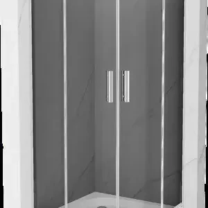 Aito Mexen Rio suihkukaappi puolipyöreä 90 x 90 cm, grafiitti, kromi + suihkuallas, valkoinen - 863-090-090-01-40-4710