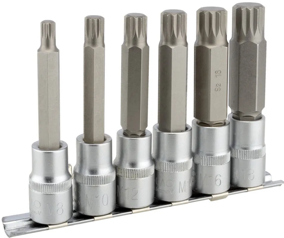 Hylsysarja, jossa on Spline 1/2" insertti 6 kpl (AvtoDelo) 39906 Viikonlopputarjous