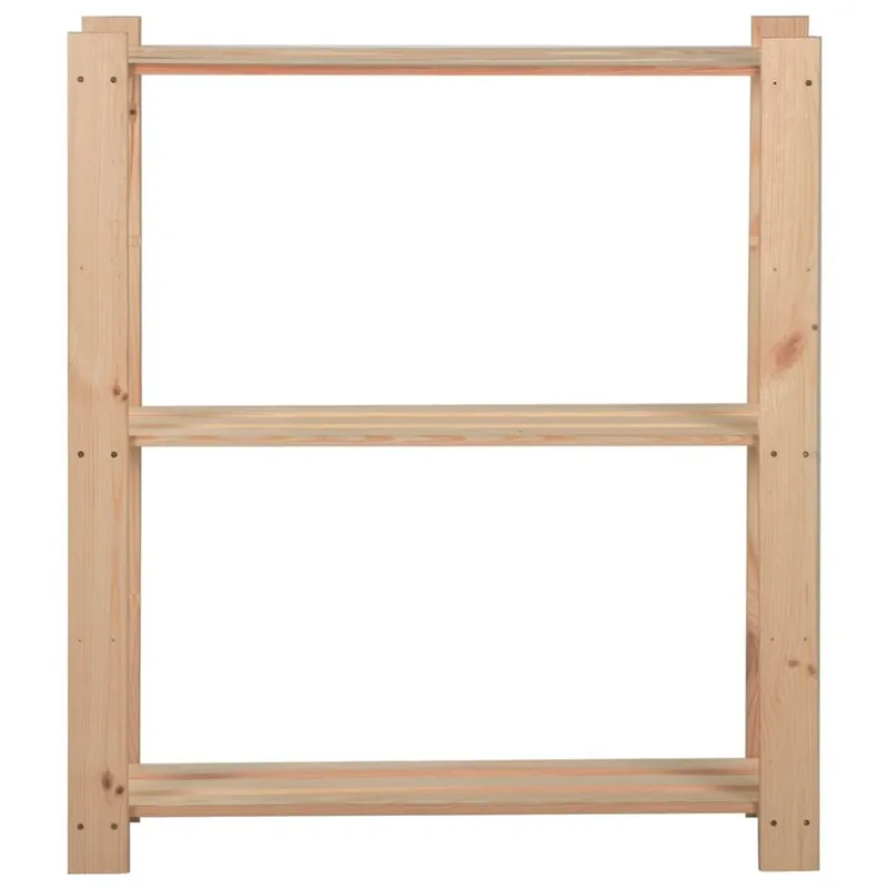 vidaXL 3-kerroksinen varastohylly 80x28,5x90 cm täysi mänty Ilmainen Palautus