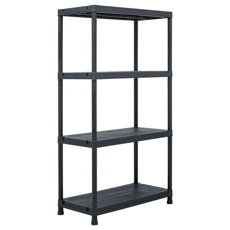 vidaXL Varastohylly 100 kg 60x30x138 cm musta muovi, Juoda Viikonlopputarjous