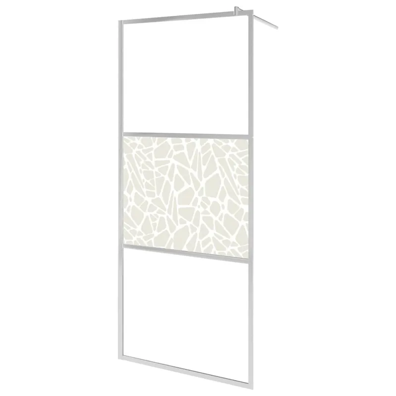 vidaXL Suihkuseinäke hyllyllä kromi 90x195 cm ESG lasi ja alumiini Uusi Malli