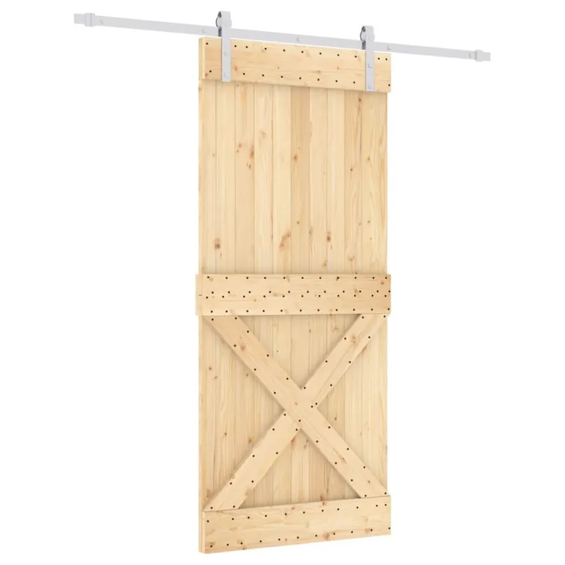 Osta Verkossa Liukuovi asennustarvikkeineen 90x210 cm täysi mänty