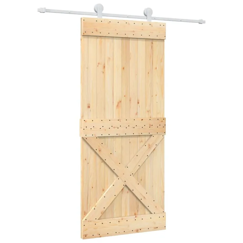 Liukuovi asennustarvikkeineen 90x210 cm täysi mänty Vain Tänään