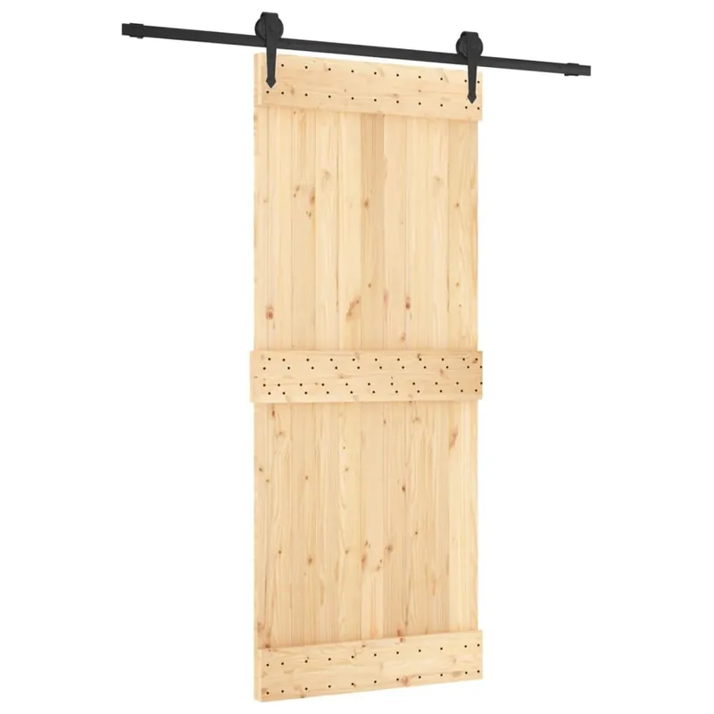 Liukuovi asennustarvikkeineen 85x210 cm täysi mänty Tukkuhinta