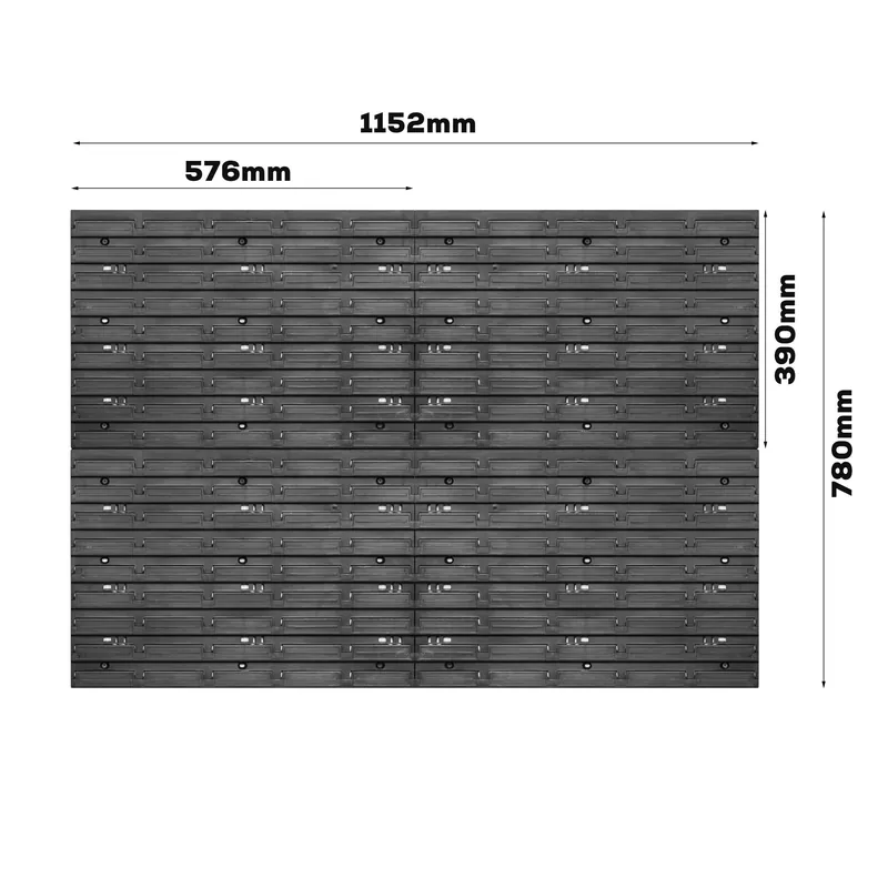 Suosittu Säilytysjärjestelmän seinähylly 1152 x 780 mm pinoavilla laatikoilla 32 laatikkoa oranssi