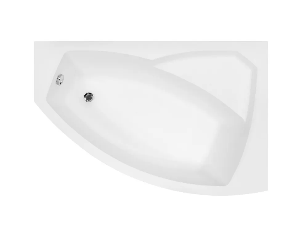 Turvallinen Maksu Kylpyamme Besco Rima listalla, 130x85 cm, oikea