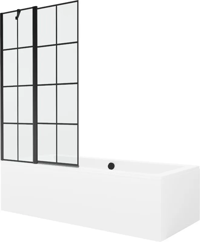 Paras Hinta Kylpyamme Mexen Cube paneeleilla ja lasiseinällä, 170x80 cm + 100 cm