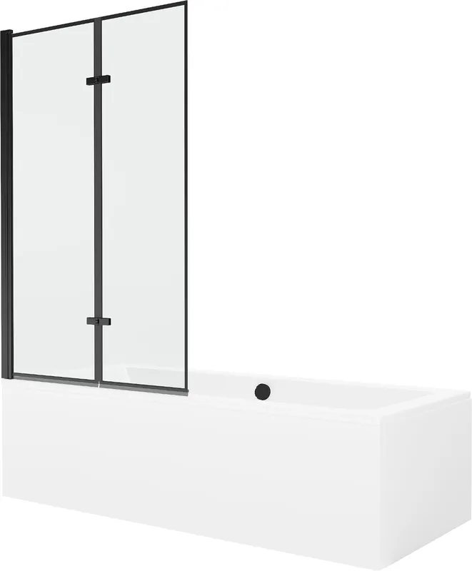Paras Hinta Kylpyamme Mexen Cube paneeleilla ja lasiseinällä, 170x80 cm + 100 cm (II)