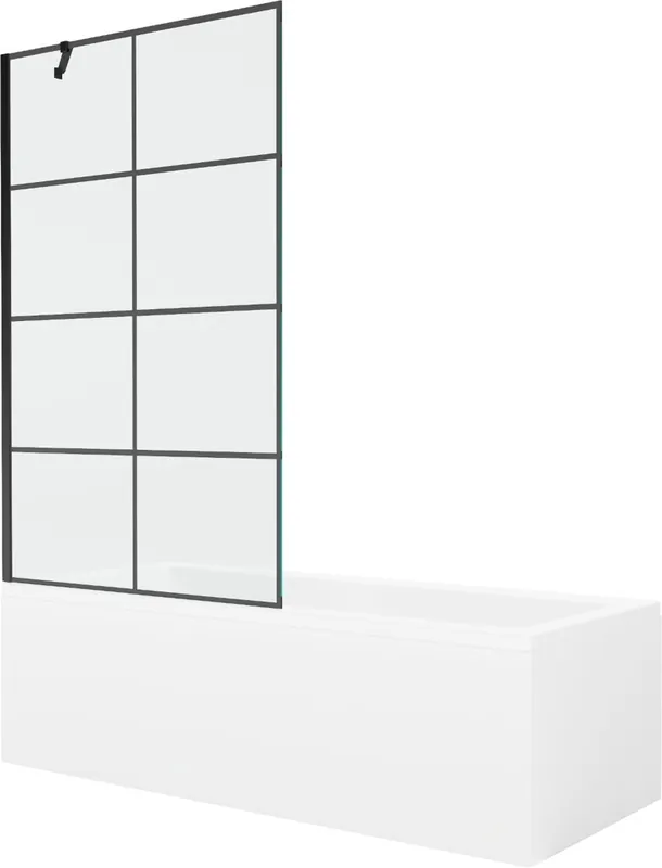 Uutuus Mexen Cubik kylpyamme viimeistelyllä ja lasiseinällä, 160x70 cm + 100 cm