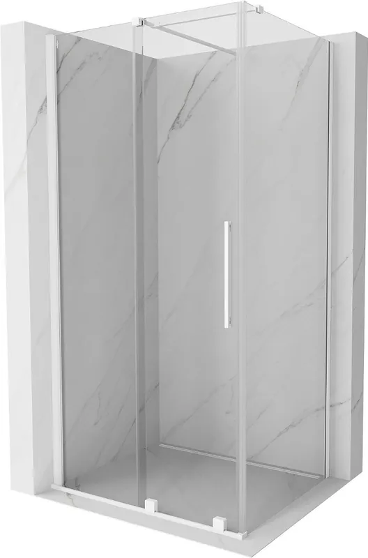 Osta Verkossa Mexen Velar liukuovinen suihkukaappi 140 x 70 cm, läpinäkyvä, valkoinen - 871-140-070-01-20