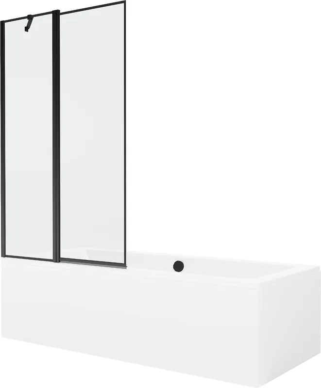 Kylpyamme Mexen Cube paneeleilla ja lasiseinällä, 170x80 cm + 100 cm Rajoitettu Tarjous