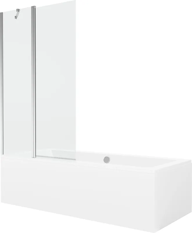 Älä Missaa Kylpyamme Mexen Cube paneeleilla ja lasiseinällä, 180x80 cm + 100 cm