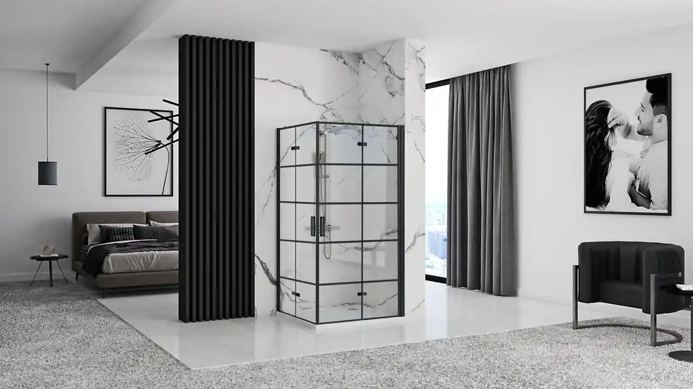 Tilaa Heti Rea Molier Black Double 90x100 -suihkukaappi