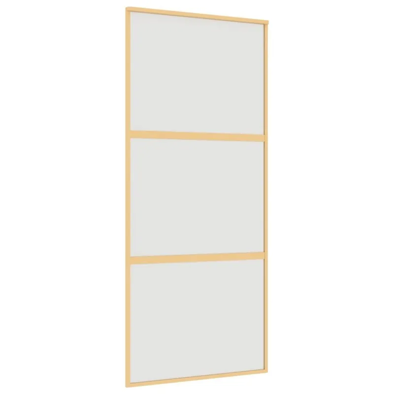 Viikonlopputarjous Liukuovi kultainen 90x205cm lasi ja alumiini 155152