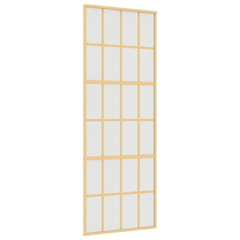 Liukuovi kultainen 76x205cm lasi ja alumiini 155175 Alennus