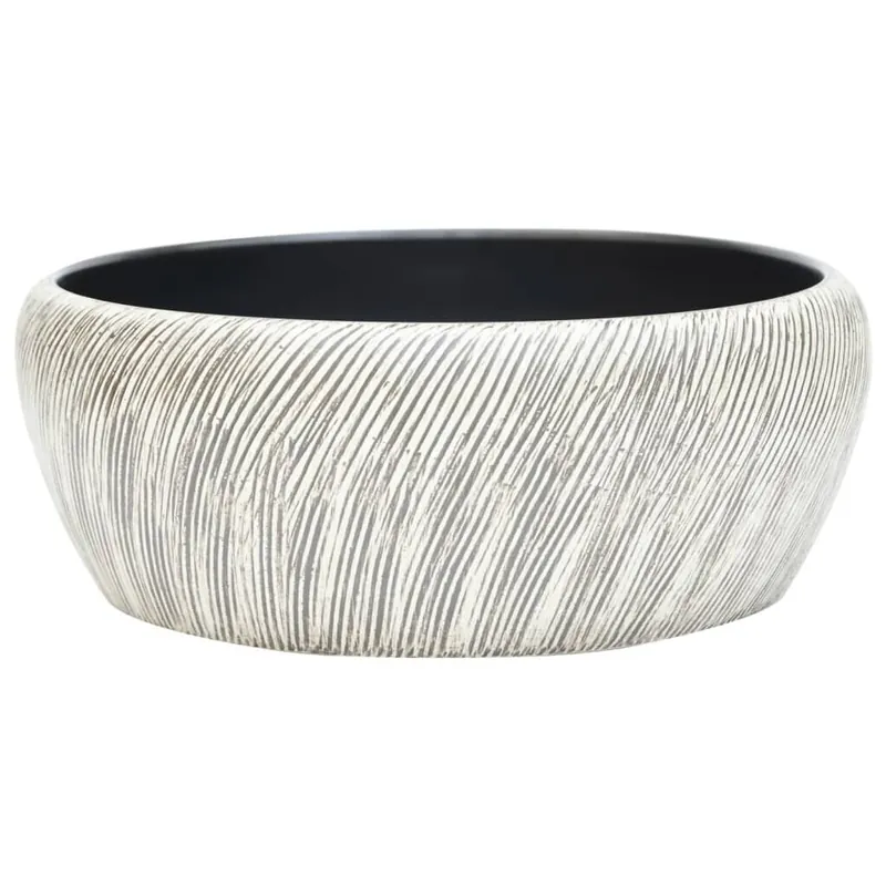 Tarjous Pöydän pesuallas, musta/harmaa 41x14cm keraaminen