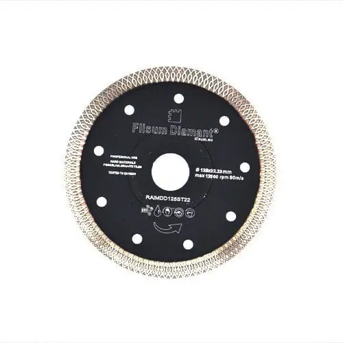Merkkituote Timanttiterä super turbo, kuiva/märkäleikkaukseen, Ø125 mm, 22,2 mm, Juoda