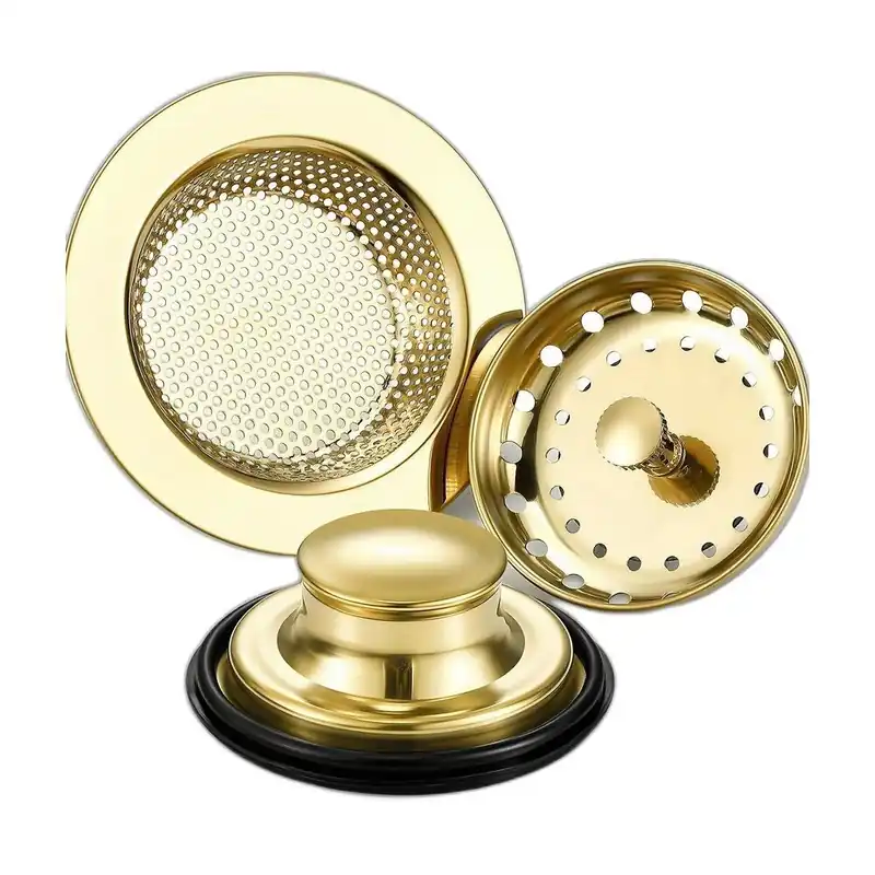 3kpl/Set Keittiöaltaan Siivilät, 304 Ruostumaton Teräs 11.18 Cm Kultainen Viimeistely Pakollinen (Must-Have)