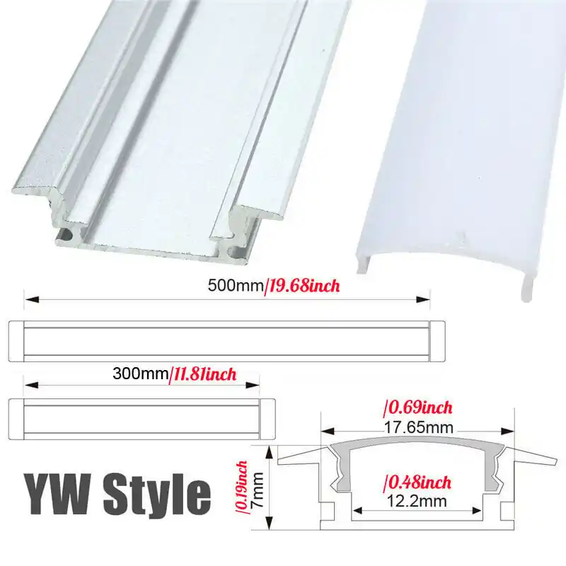 10 kpl 30CM 50CM alumiiniprofiili LED-nauha valo, kannet kiinnikkeet kaappi autovalo - U/V/YW-tyyli (ilman valonauhaa)., 10 vnt.-30 cm (YW stiliaus) Flash-Tarjous
