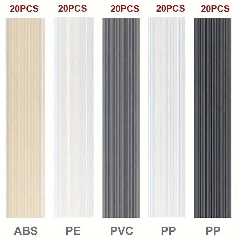 Pakollinen (Must-Have) 50kpl/100kpl Muovihitsauspuikot 200mm Pituus ABS/PP/PVC/PE Hitsaus Tikkuja 5x2mm Muovihitsauslaite Lisävarusteet., 100 vnt Sumaišykite ir suderinkite