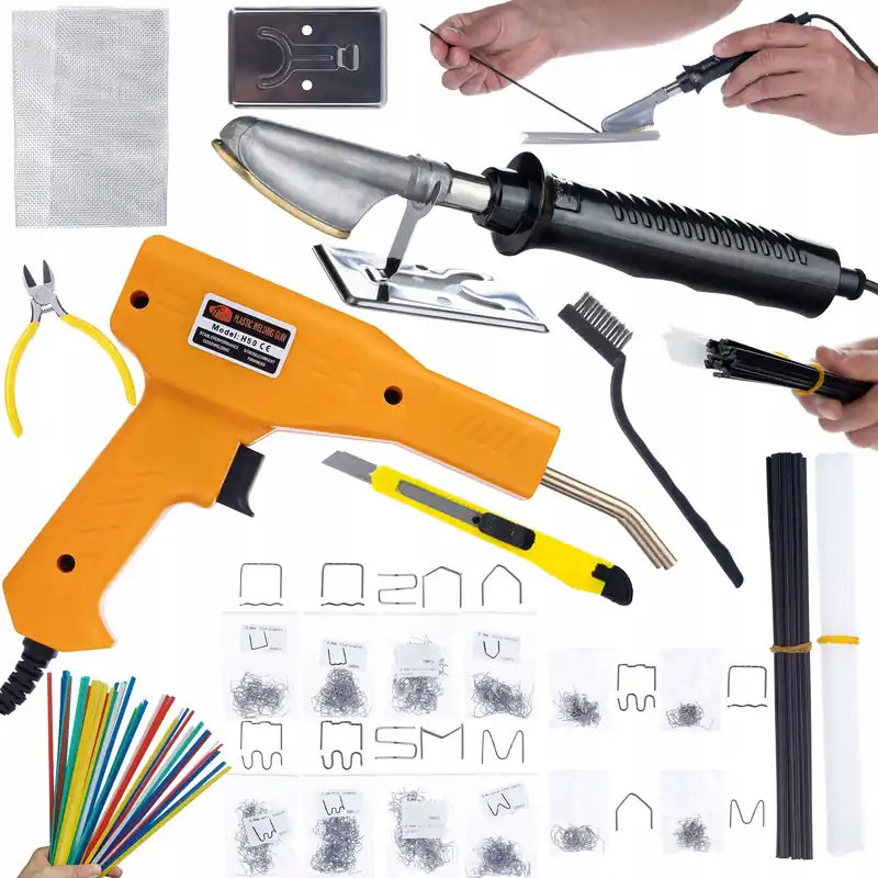 Setti Rosfix Prowelder Kit Mini – Muovin hitsauspaketti, 800 niittiä, 5 täytetyyppiä Bestseller