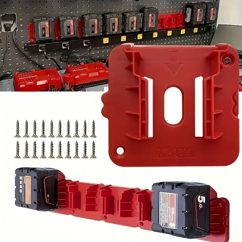 5kpl Milwaukee M18 18V Akku Telineet - Kestävä Seinäteline Työpajoihin Loppuunmyynti