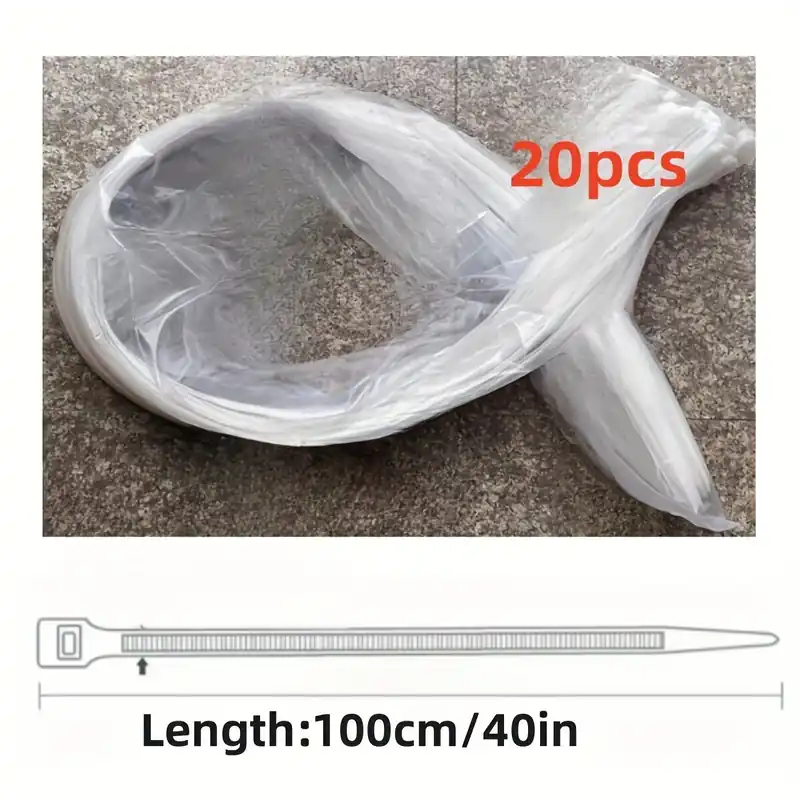 Raskaat Nailoniset Nippusiteet - Itselukittuvat, Suuret Koot 400/1000mm Kotiin ja Toimistoon, Ilgis 99,8 cm / 101,6 cm (20 vnt.) Bestseller
