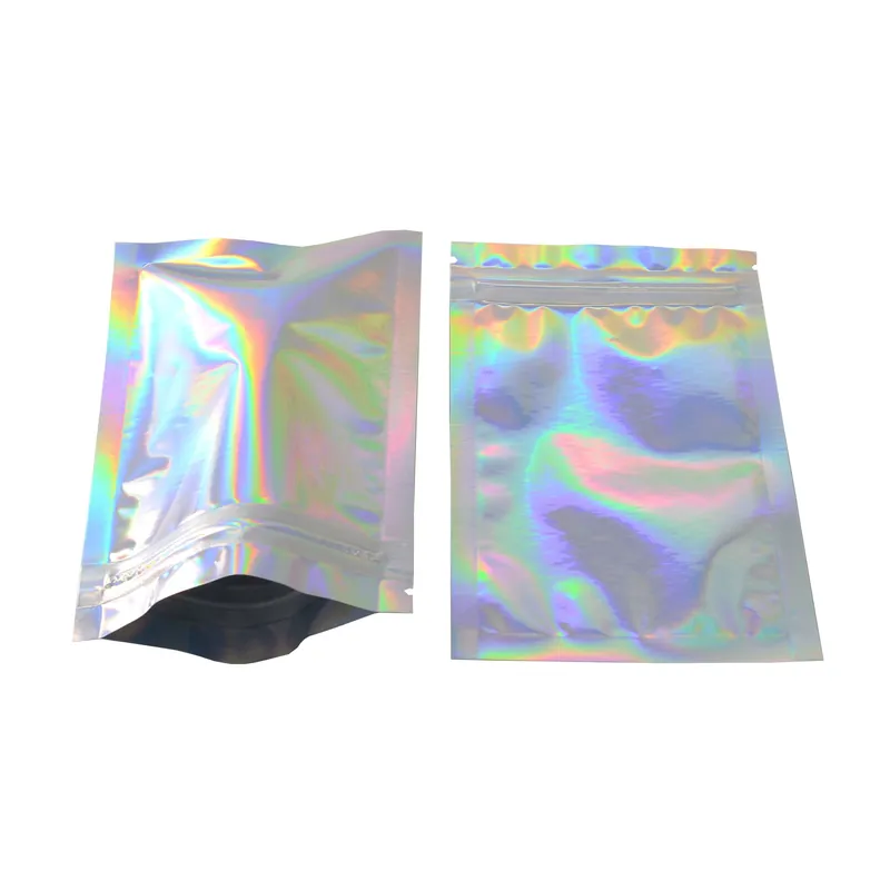 100 kpl Hologrammi Vetoketjupussi Pieni Mylar Pussi, 3x4 Bestseller