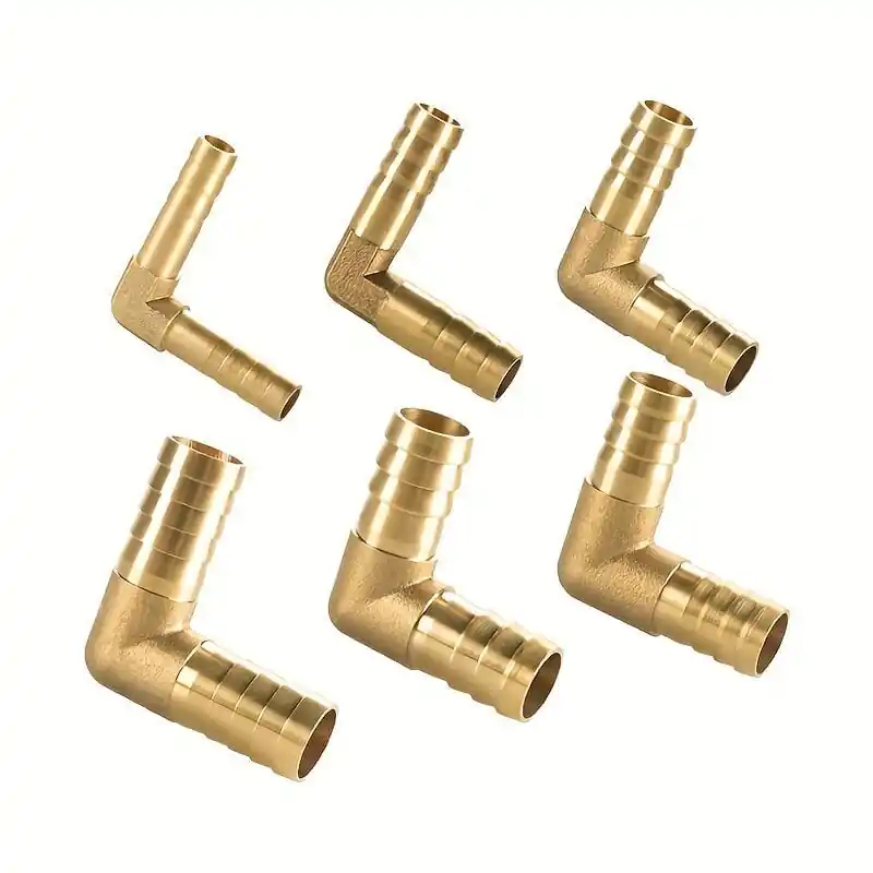 Sertifioitu Messinki Letkuliitin 90-astetta Kulmakappale 4-12mm., 12 mm