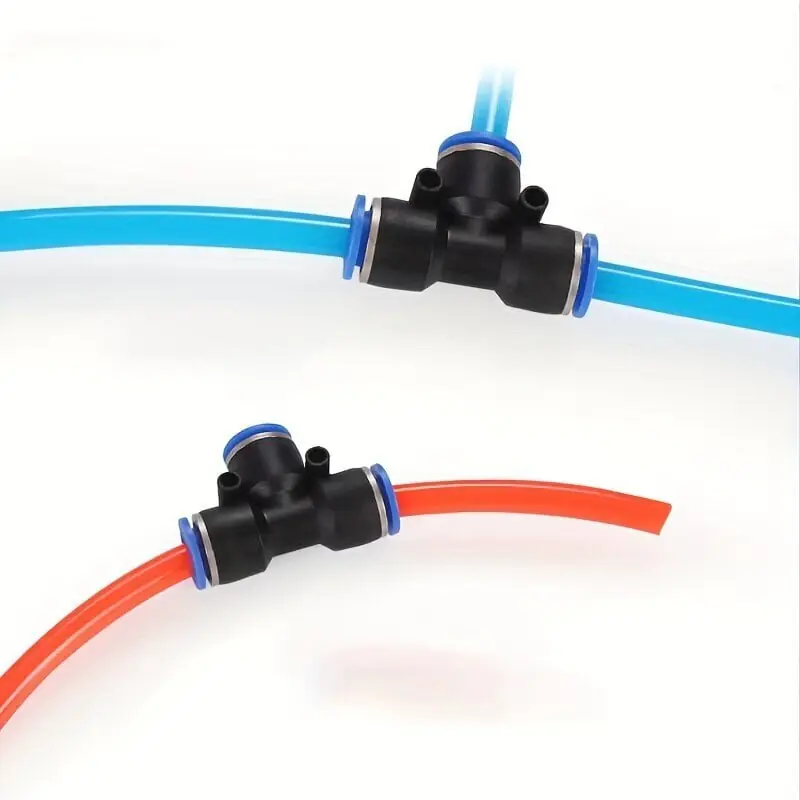 T-tyypin Kolmitie Nopea Liitin Pikaliitin PE4-12MM Pneumaattinen Elementti Ilmapainelaite Liitin, 12 mm Suosittu
