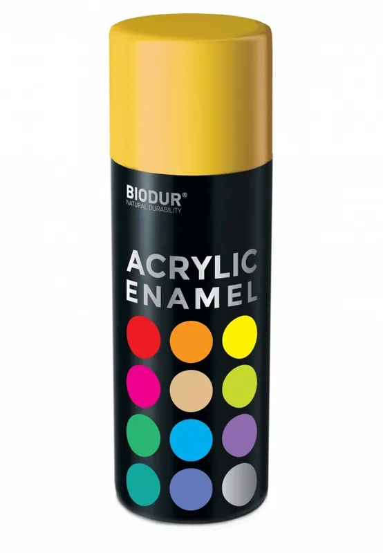 Rajoitettu Tarjous Biodur akryylikeltainen tiensuojalakka 400ml/RAL 1023