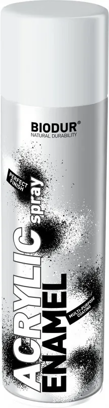 Löytö Biodur Akryylilakka valkoinen kiiltävä spray 500ml/ 9010 PA