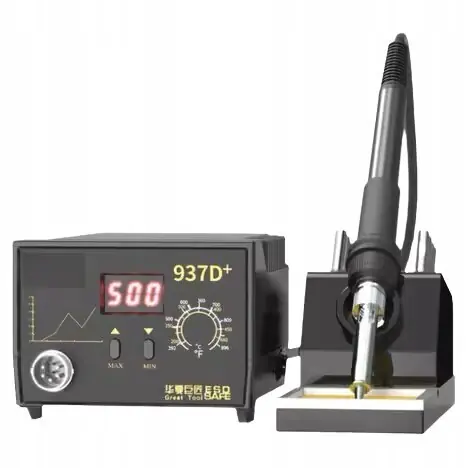 Juotosasema Rosfix 937D+ – ESD-suojaus, LCD-näyttö, Teho 60W, Lämpötila 200–480°C Alennettu Hinta